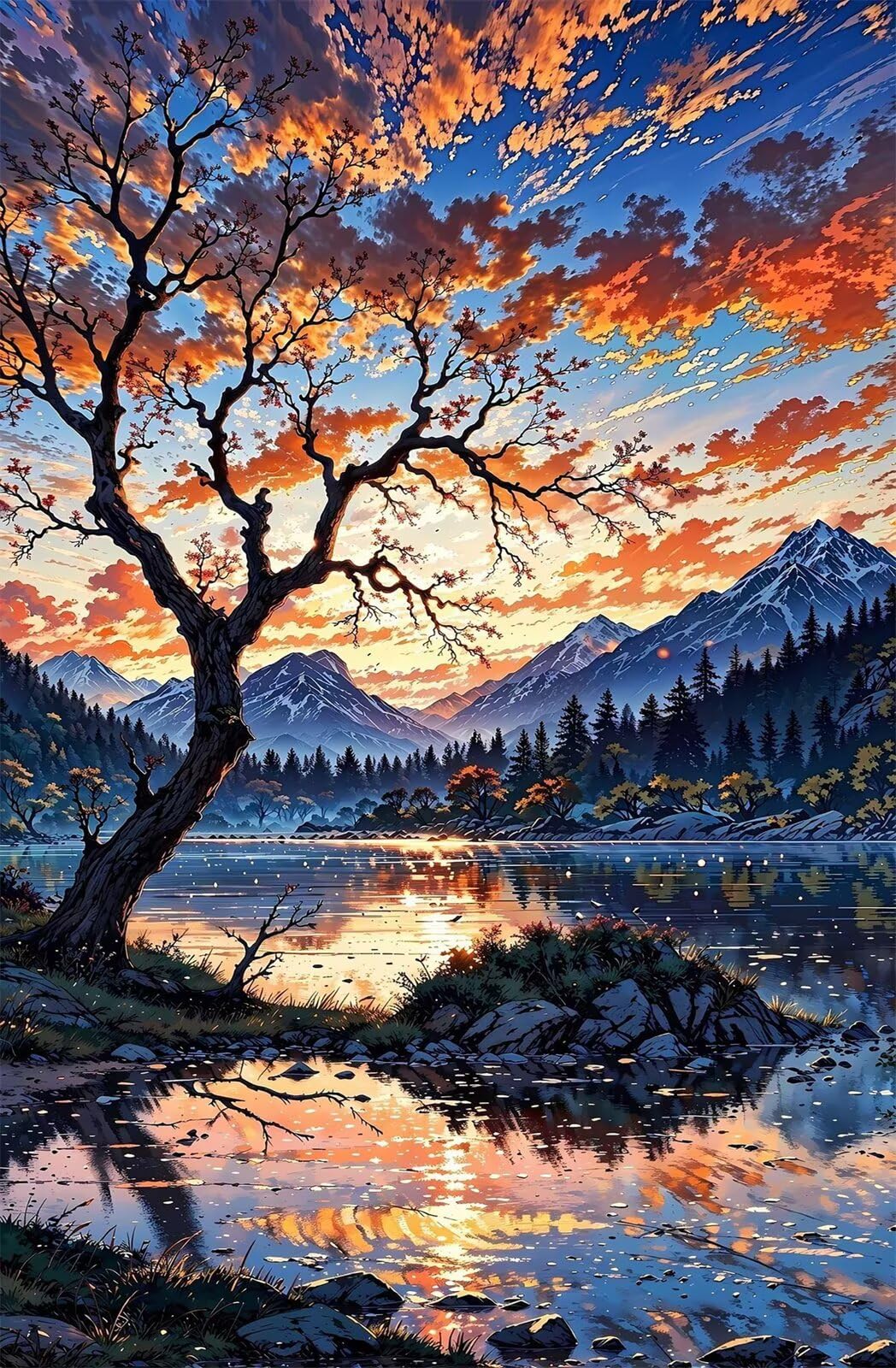 Puzzle 1000 Piezas para Adultos y Familia - Río Los Bosques Montaña | Rompecabezas de 75x50 cm | Juego de Mesa de Descompresión y Relajación Cumpleaños