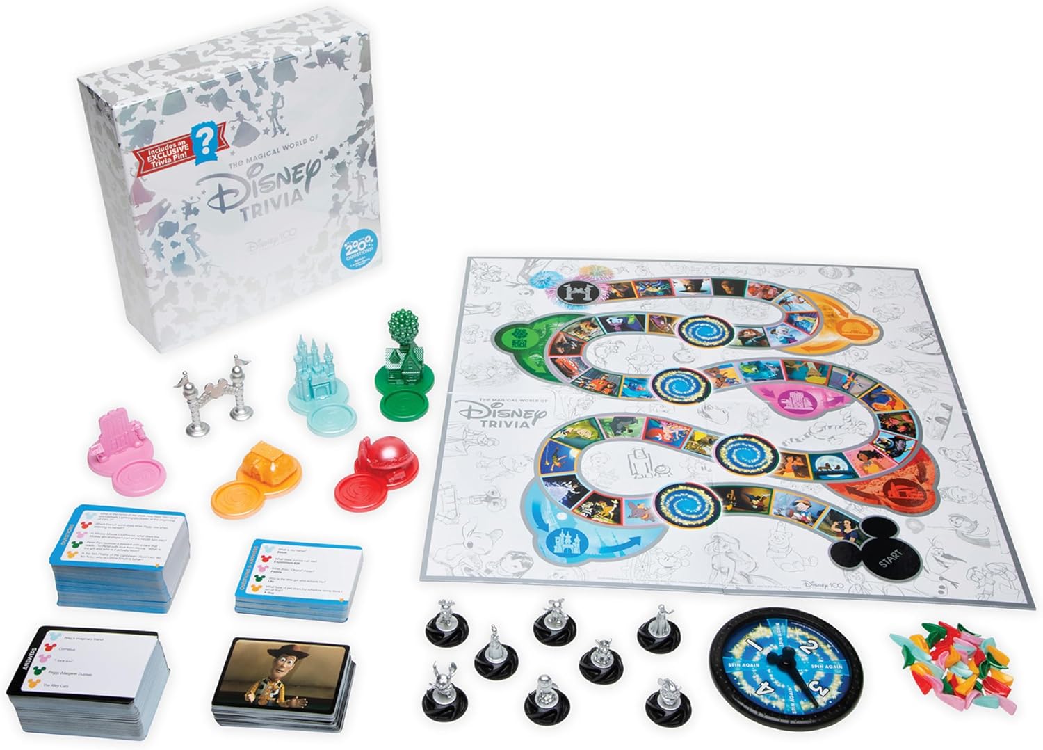 The Magical World of Disney Trivia Games – Board Games for Family Night, Family Games, Multi-Player Board Game, Family Board Game, Travel Games, Disney Game, Ages 6+