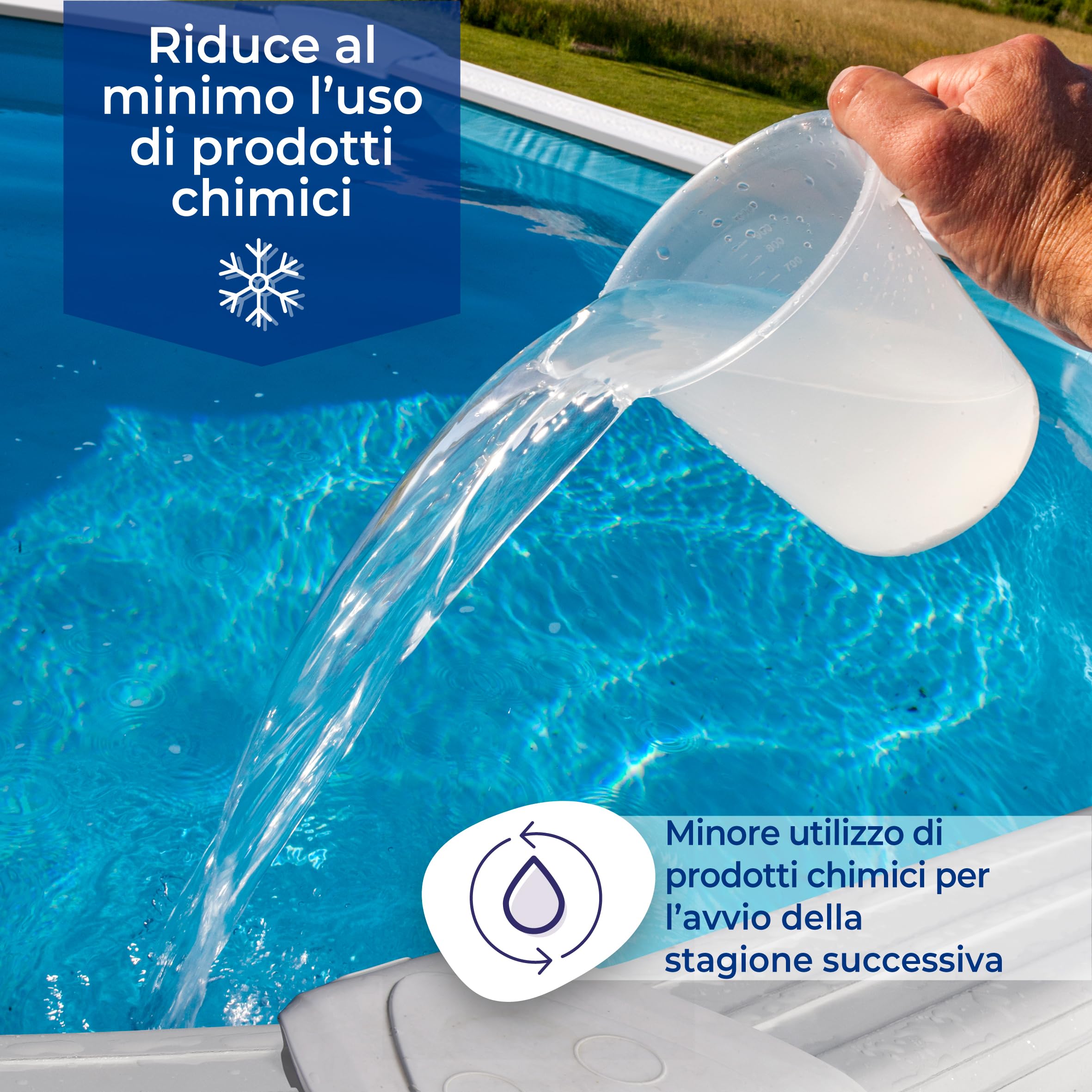 Gre Copertura Invernale polietilene 120g/m² Piscina Ovale 610x375 cm