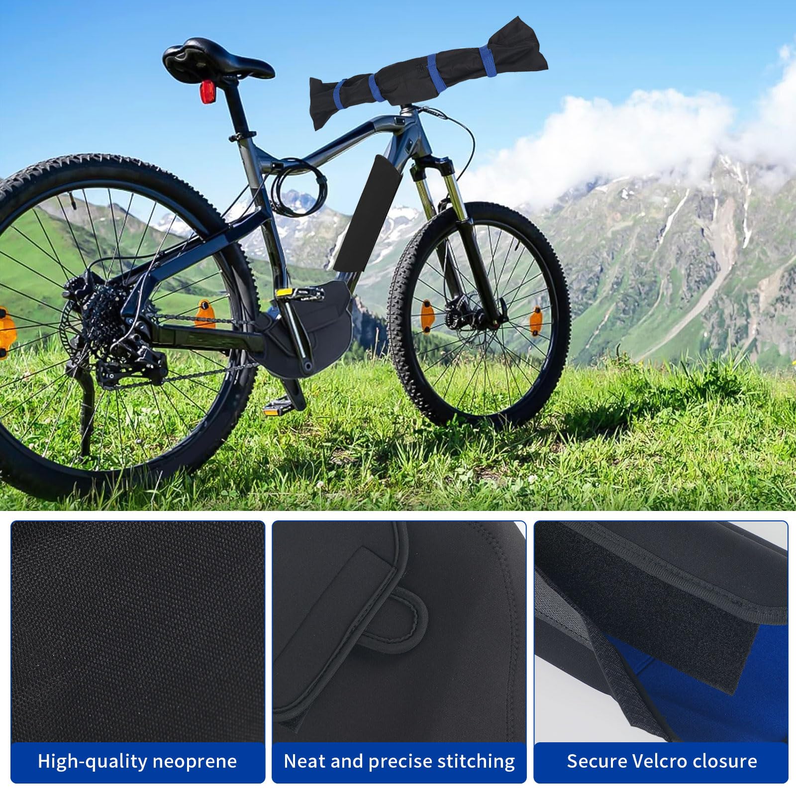 Juego de 3 piezas de protección de transporte para bicicleta eléctrica, funda protectora para batería, funda protectora para motor y manillar, protección electrónica contra la lluvia