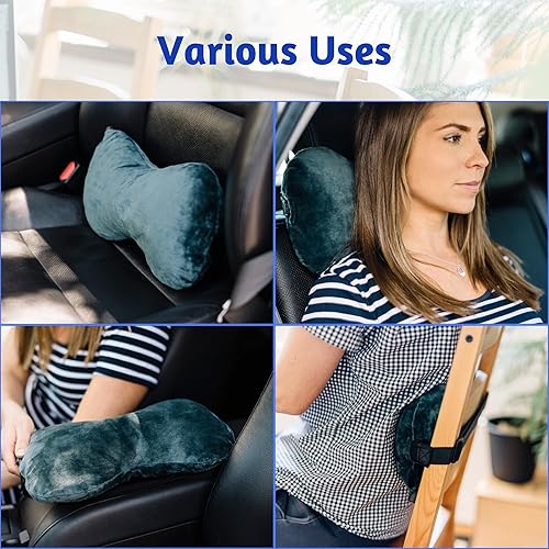 Miniatura 10 de AirComfy Daydreamer - Almohada de viaje para el cuello almohada autoinflable con funda lavable lujosamente suave y transpirable soporte compacto y