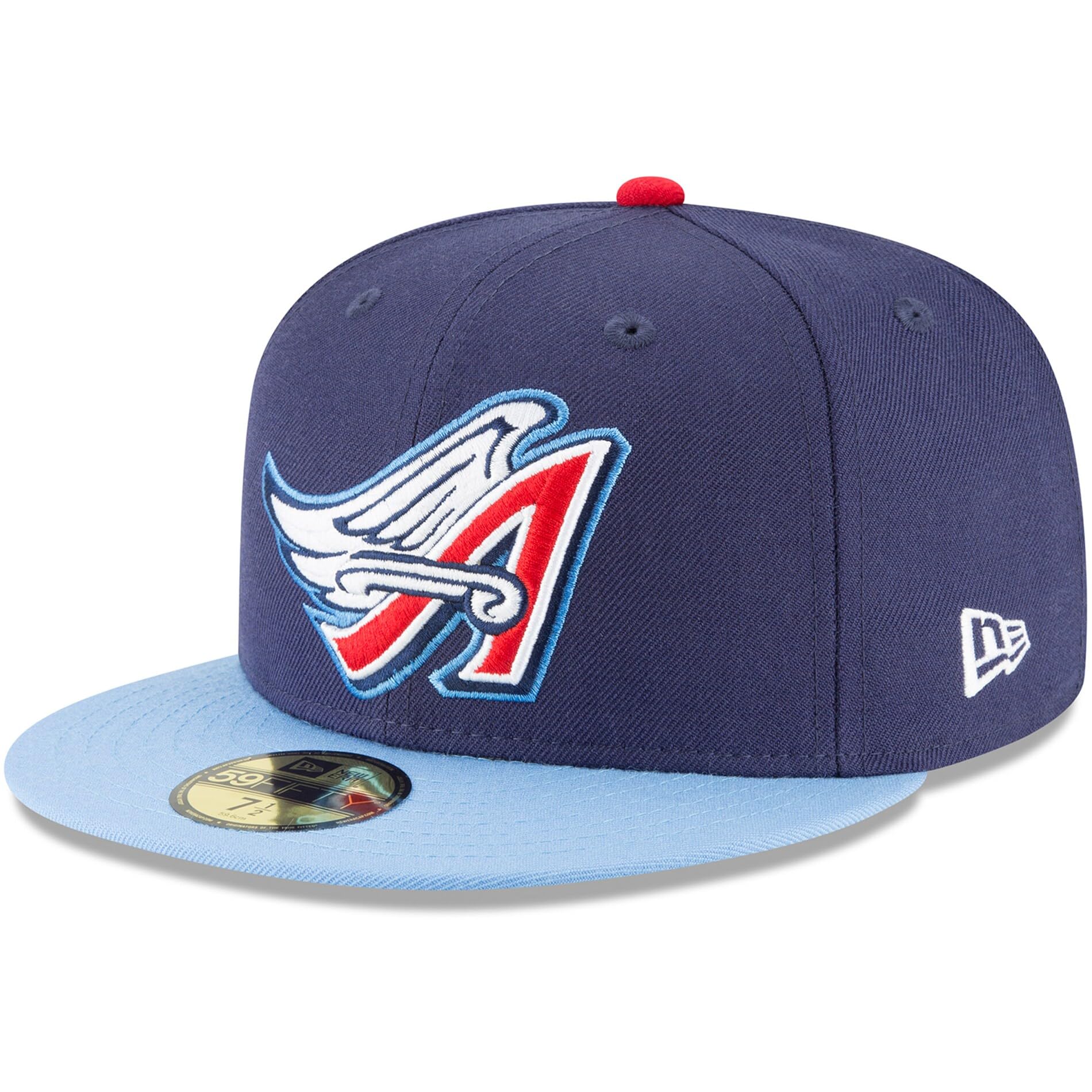 New Era MLB 59FIFTY Baseballkappe Los Angeles Team-Farbe, Marineblau, Cooperstown, authentische Kollektion, angepasste Baseballkappe