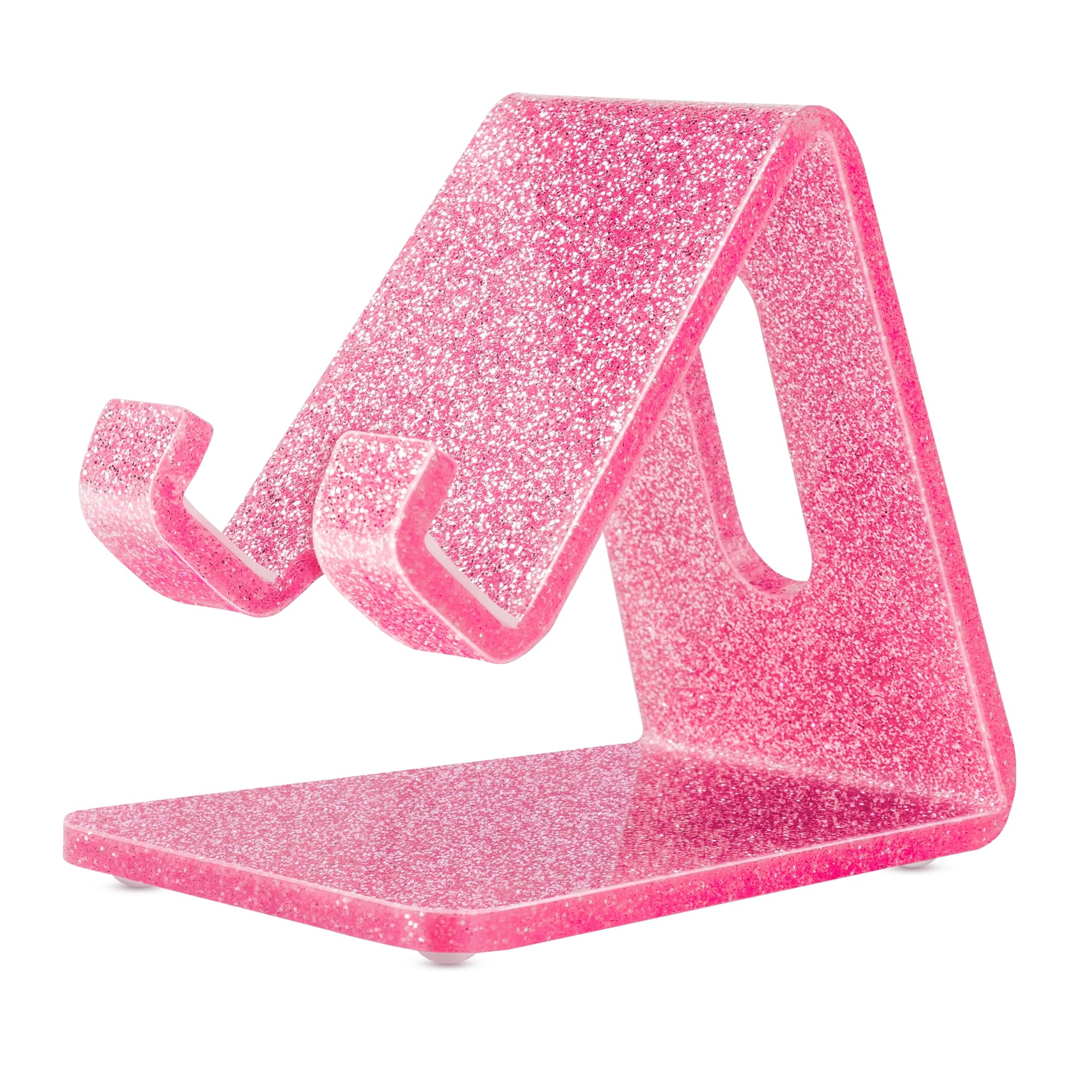 CreaDream Acrylic Glitter Cell Phone Stand Holder for Desk