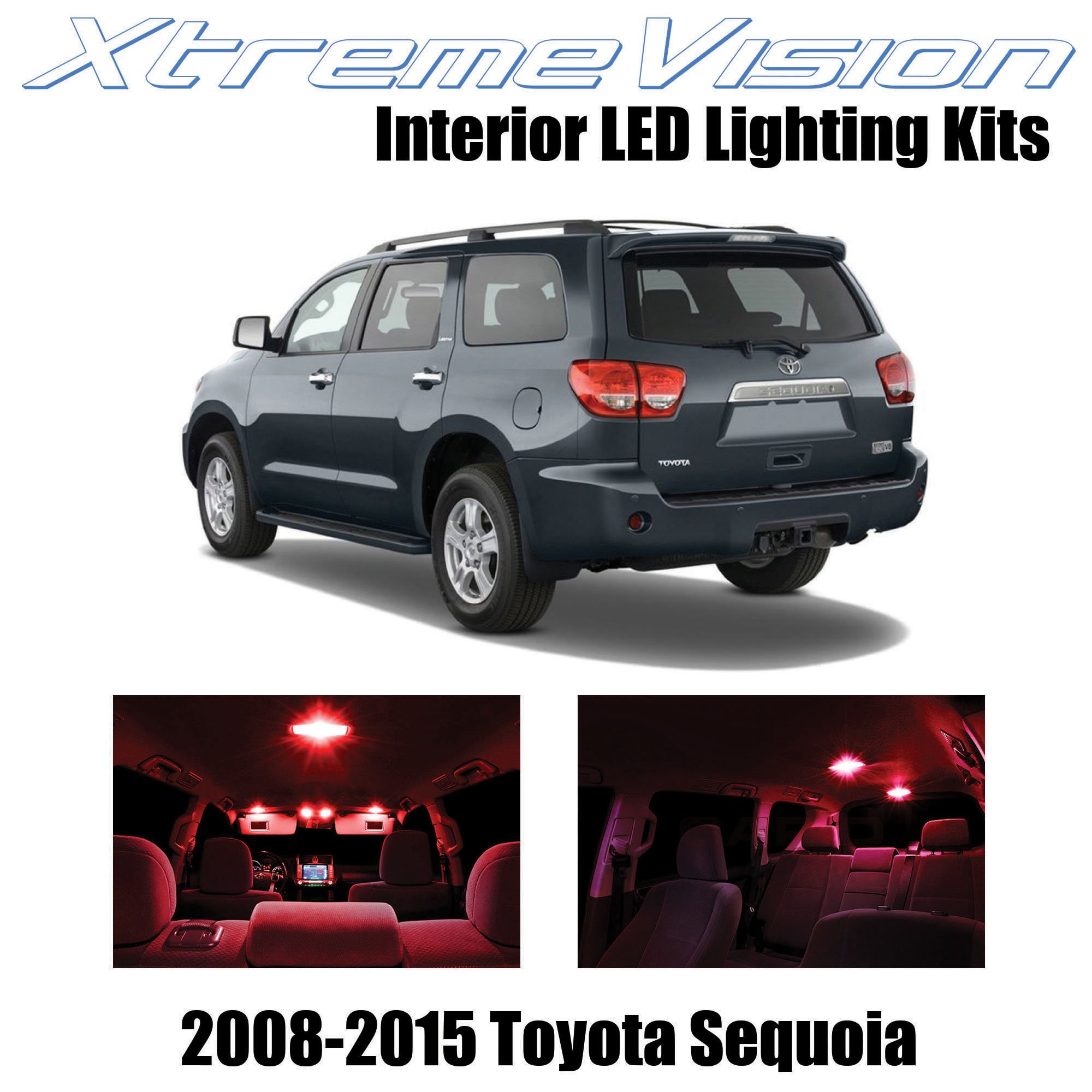 Amazon.com: Xtremevision Interior LED for Toyota Sequoia 2008-2015 (13  Pieces) Red Interior LED Kit + Installation Tool : Automotive