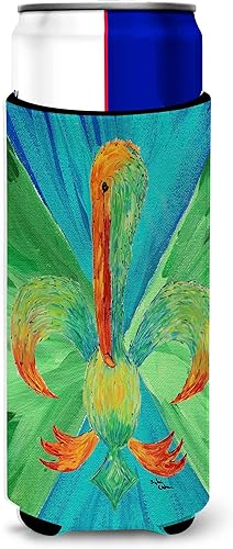 Vista 173 de Caroline's Treasures 8137LITERK Mardi Gras Fleur de lis Nation Botella de vino Hugger Botella Enfriador de Frigorífico Funda Abrazador Lavable a