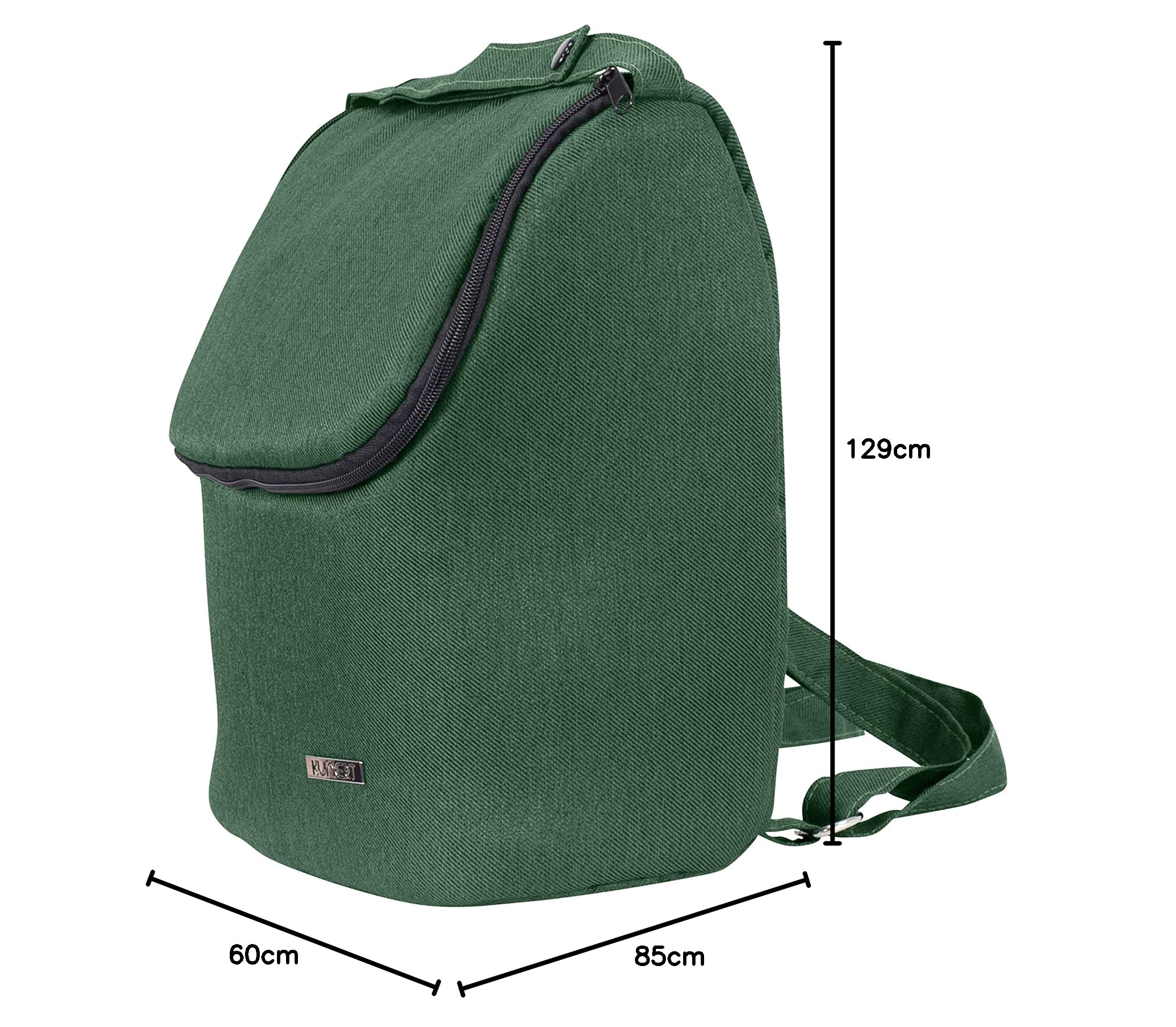 Poussette landau bébé 3 en 1 et 2 en 1 nacelle siège-auto bébé Kunert ROMANTIC retro 3en1 et 2en1 pousette 3 in 1 et 2 in 1 (vert- cadre gris, 3en1 Cosmo)