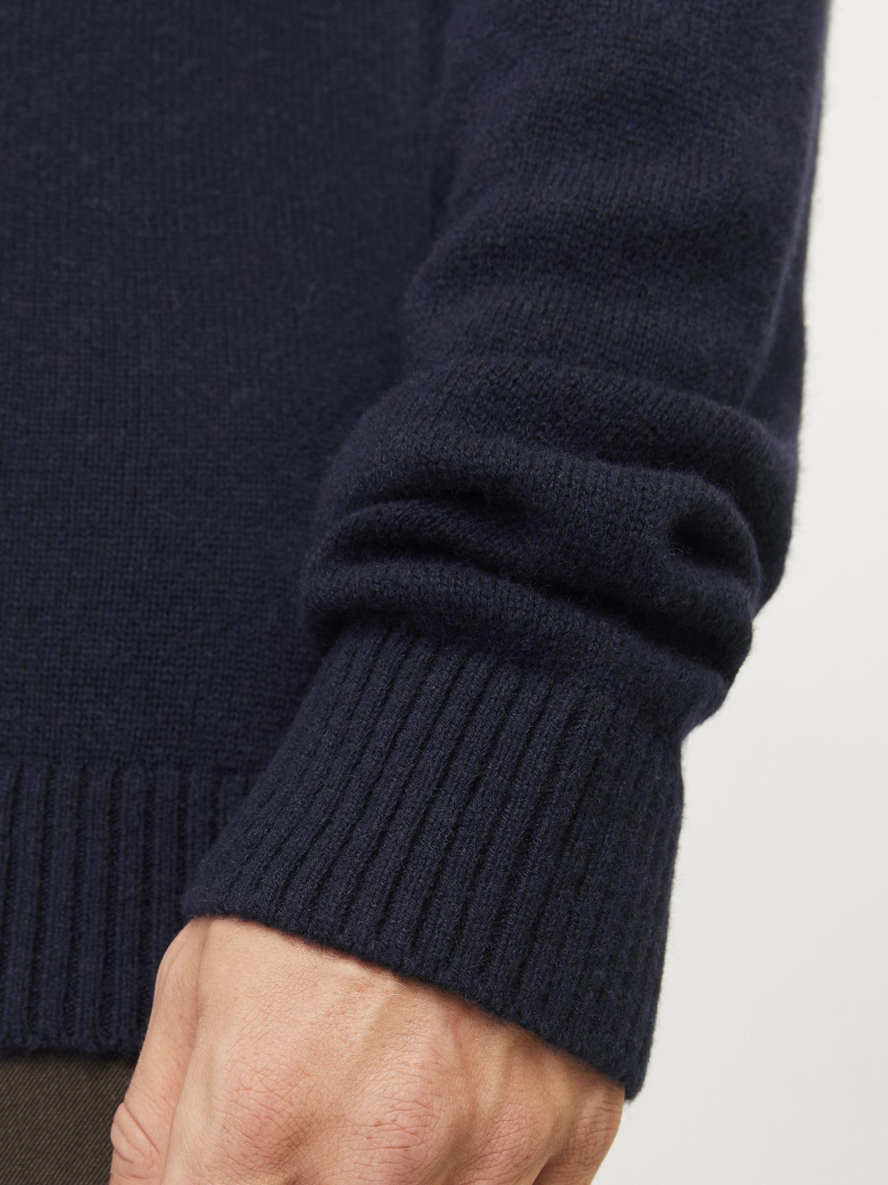 Lambswool Knit Sweat Shirt Oatmeal Melange