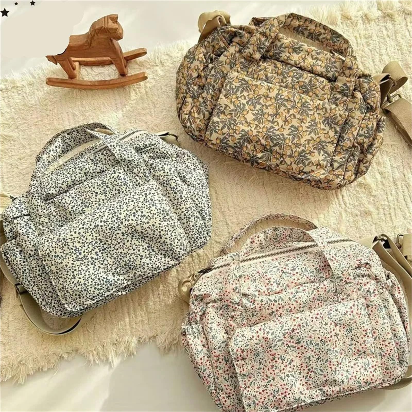 Bolso Carro Bebe Bolsa de pañales con Estampado de niños for Cochecito, Almacenamiento y organización de pañales, Mochila, Bolsa de pañales for mamá for Cochecito(1)