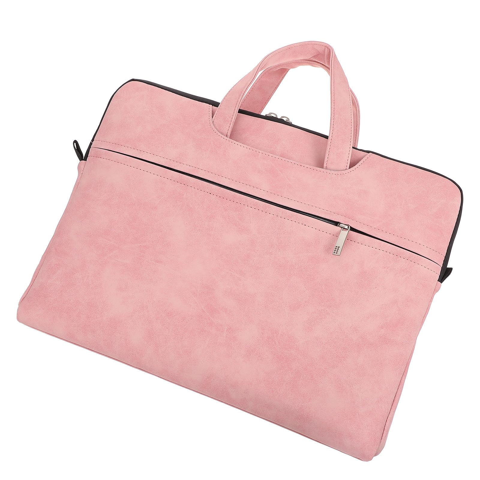 Borsa a Tracolla per Laptop 15,6" Rosa Antivento e Antigraffio, Custodia Protettiva Leggera per Computer e Tablet, Tracolla Regolabile, per Donne in Viaggio e Uso Quotidiano
