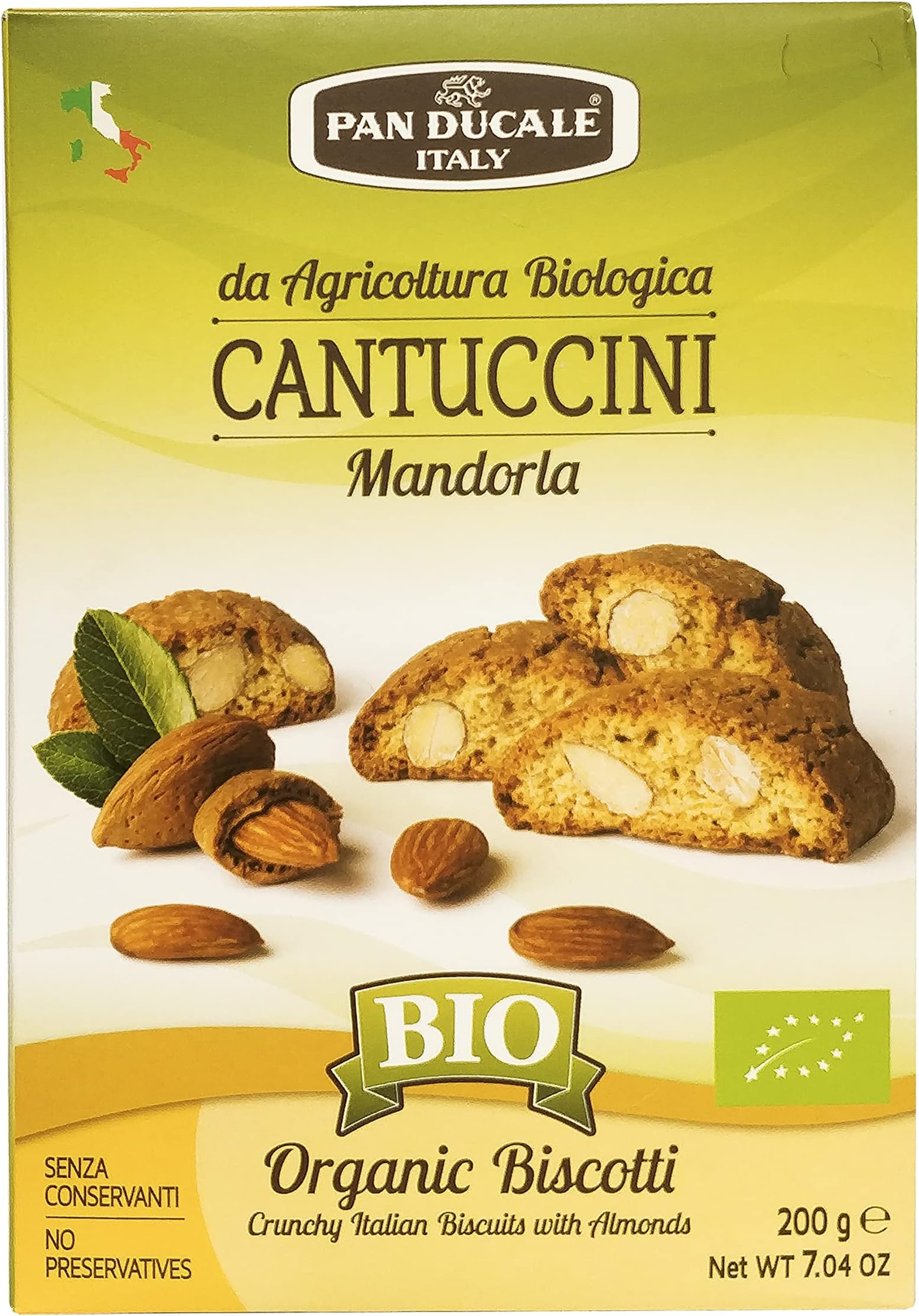 Organic Cantuccini Biscuits With Almonds, 200 gm