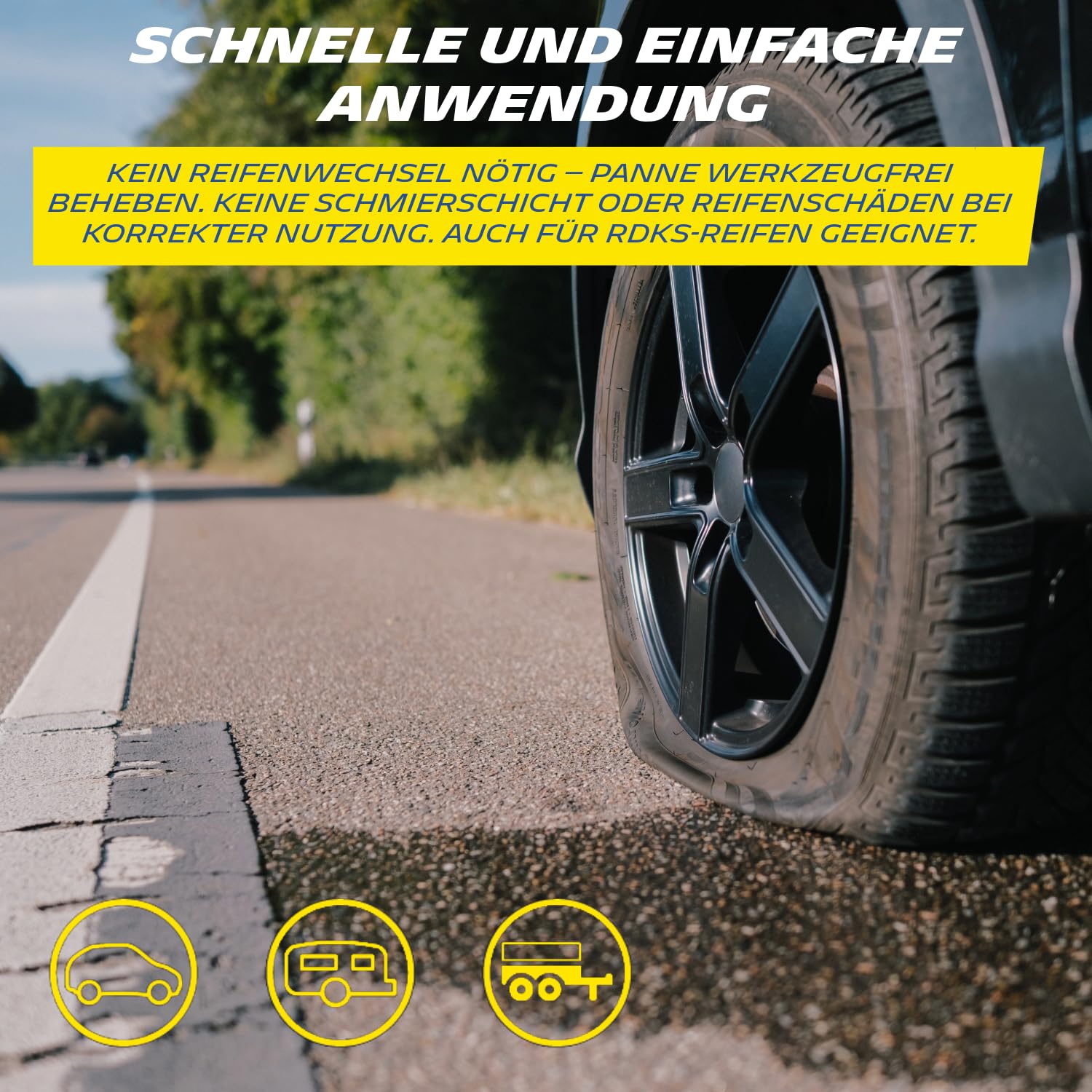 MICHELIN Środek do uszczelniania opon 2 x 500 ml | spray do samochodu, błyskawicznie szybki bez użycia narzędzi, naprawa otworów w oponach, 500 ml, do samochodów osobowych, małych Suv i przyczep