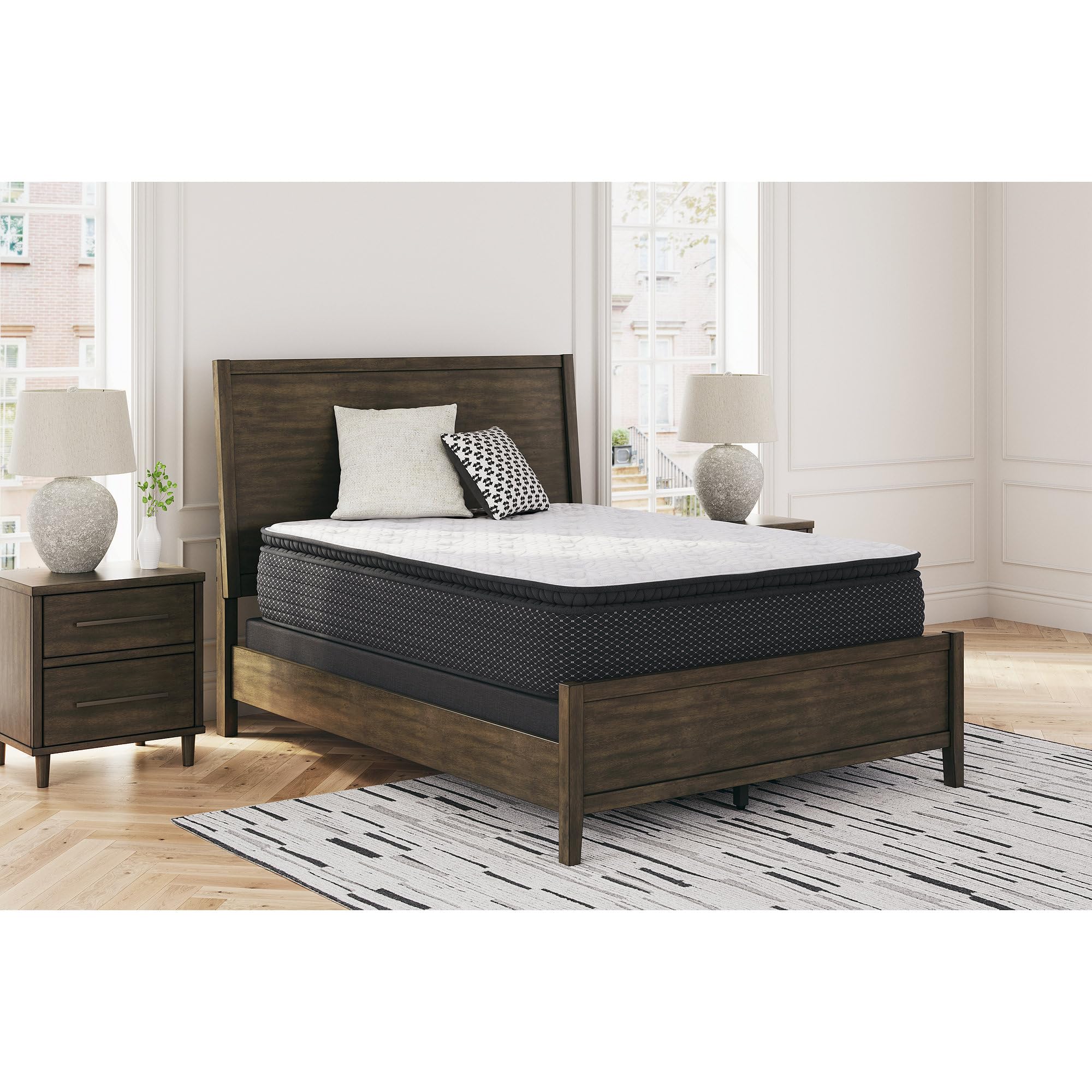 Signature Design by Ashley Limited Edition Pillow Top 13 " Pillow Top Hybrid Mattress with Gel Memory Foam and Edge Support for Cool Sleep and