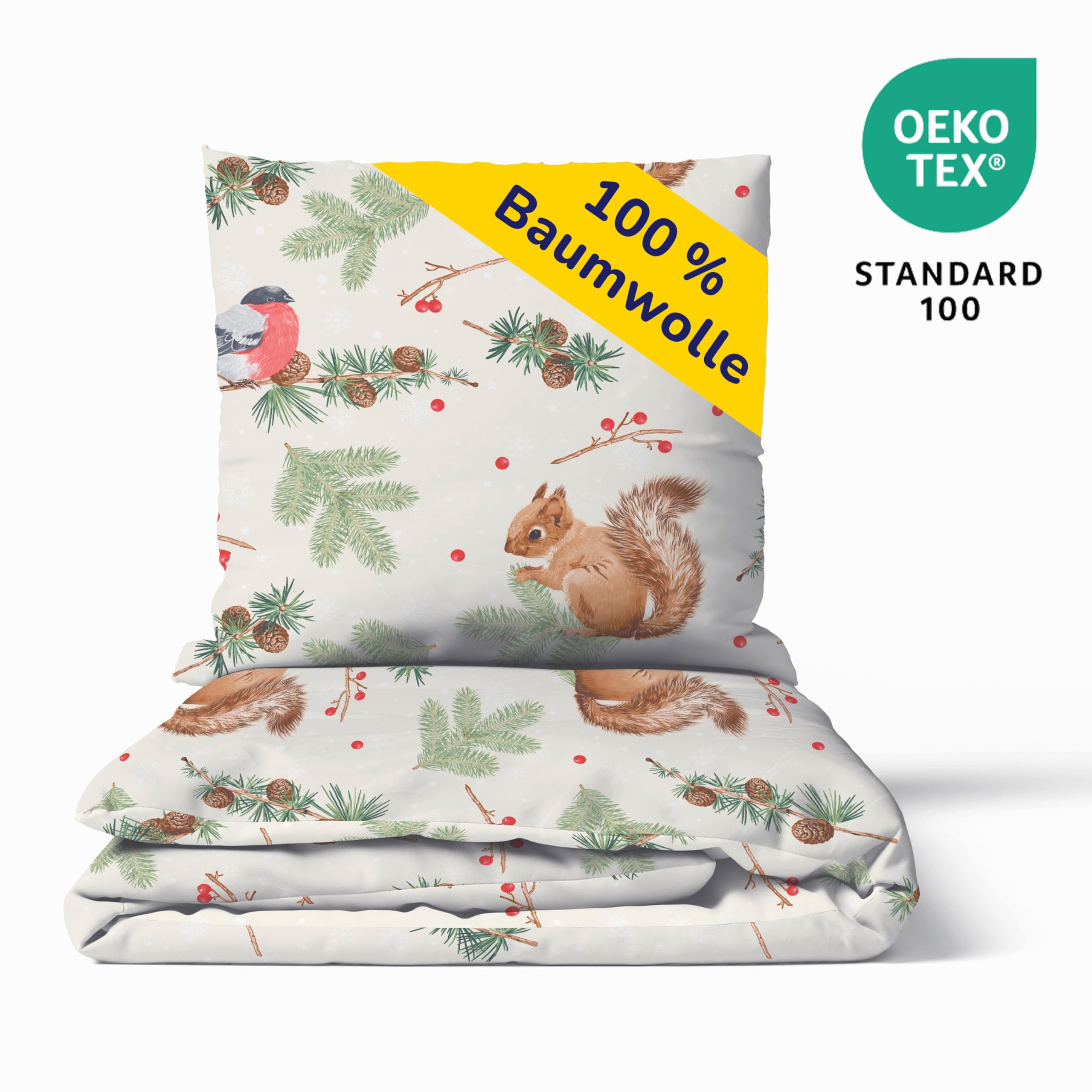 Biancheria Da Letto Per Bambini S.Oliver - Set Zoo Animali 135x200 Cm + Cuscino 80x80 | 100% Cotone - Foto 4