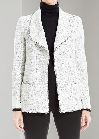 Max Studio Women's Tweed Drape Jacket With Pockets