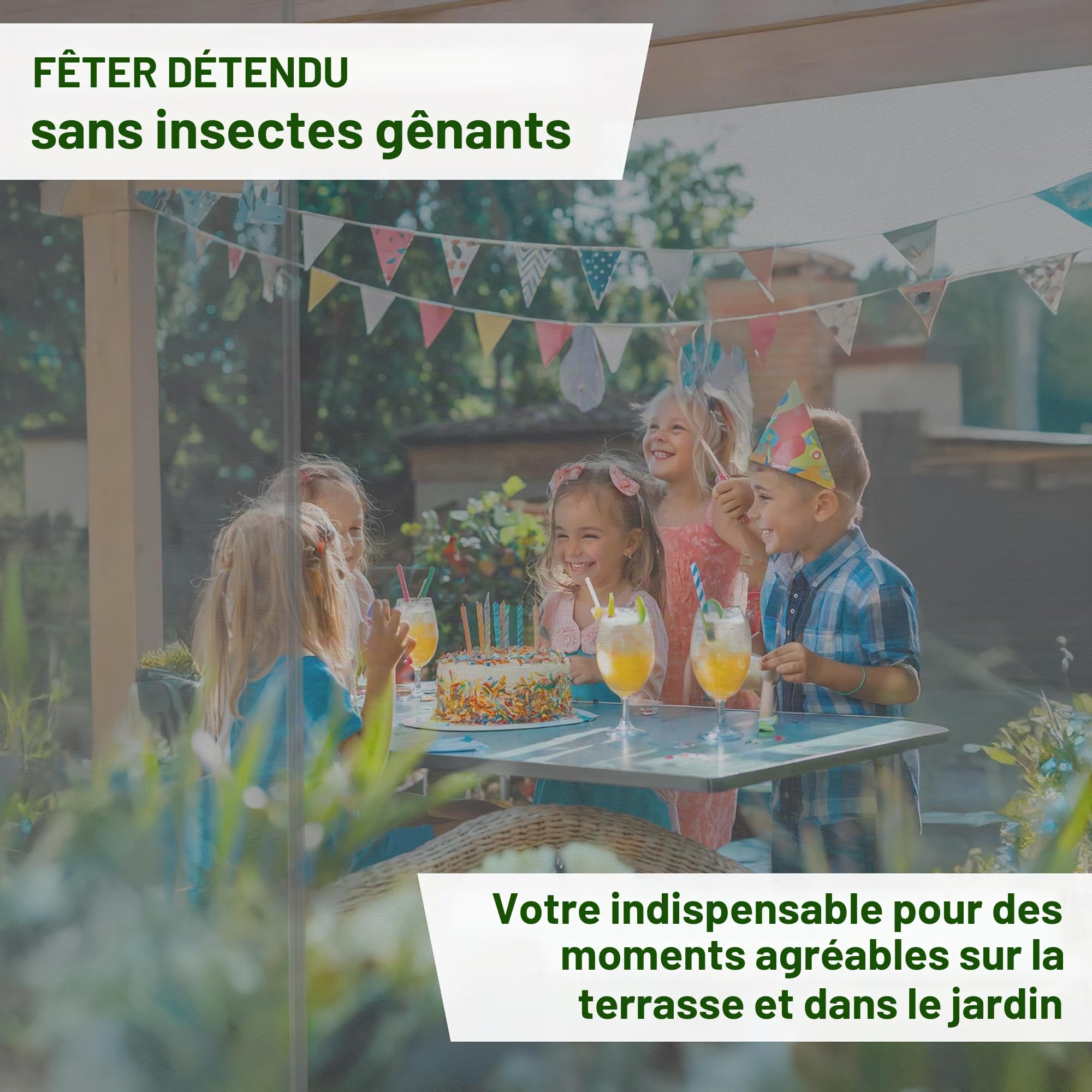 TTL GARDEN Moustiquaire Deluxe XXL - 500 x 300 x 250 cm - Noir - Maille fine de 0,07 mm - 3 entrées - Résistante aux UV et respirante - Protection contre les insectes