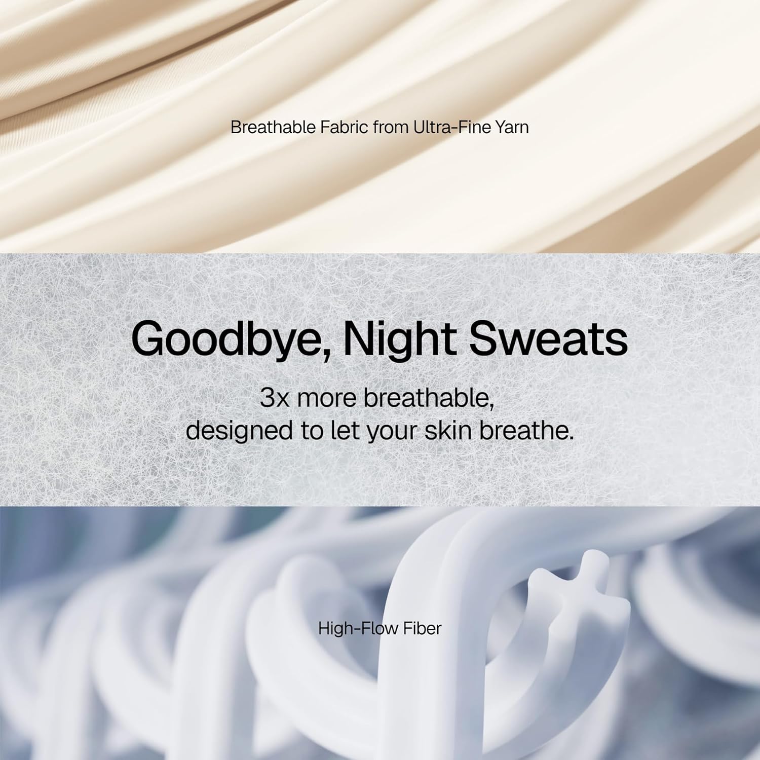 Bedtter® Luxe Cooling Comforter King, Cooling Blanket for Hot Sleepers, Q-Max>0.46 Sorona and Tencel Filling, Double-Sided Cold Breathable Lightweight Blanket, 106"x90", Ivory - Image 3