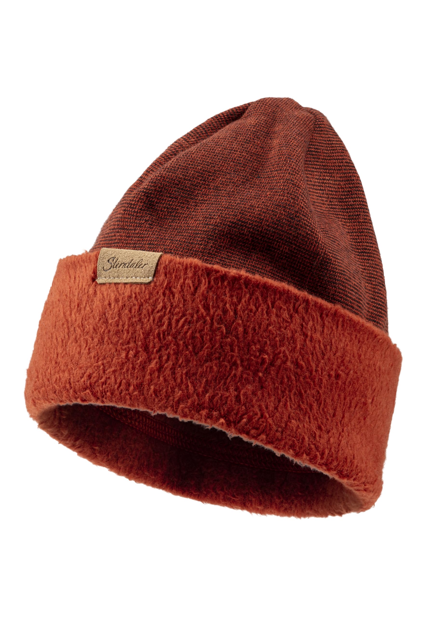Sterntaler Rust Beanie Made Of Cotton With Fine Stripes