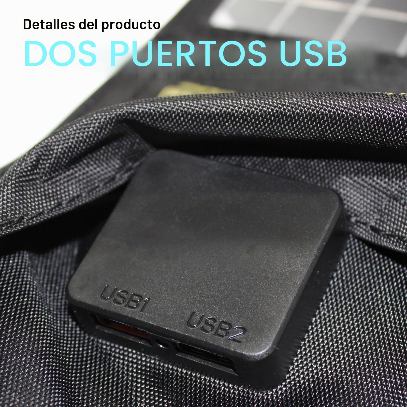 camping solar charger telefono 21W campismo panel solar portatil usb de 2 puertos USB Panel solar portátil impermeable para teléfonos móviles, tabletas y otros dispositivos digitales