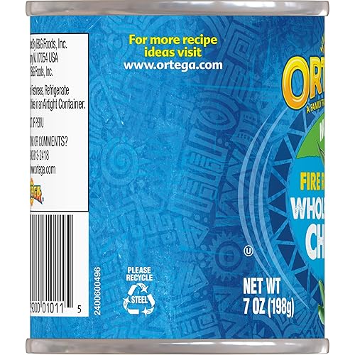 Miniatura 2 de Ortega Pimientos, chiles verdes enteros, suaves, 7 onzas (paquete de 24)