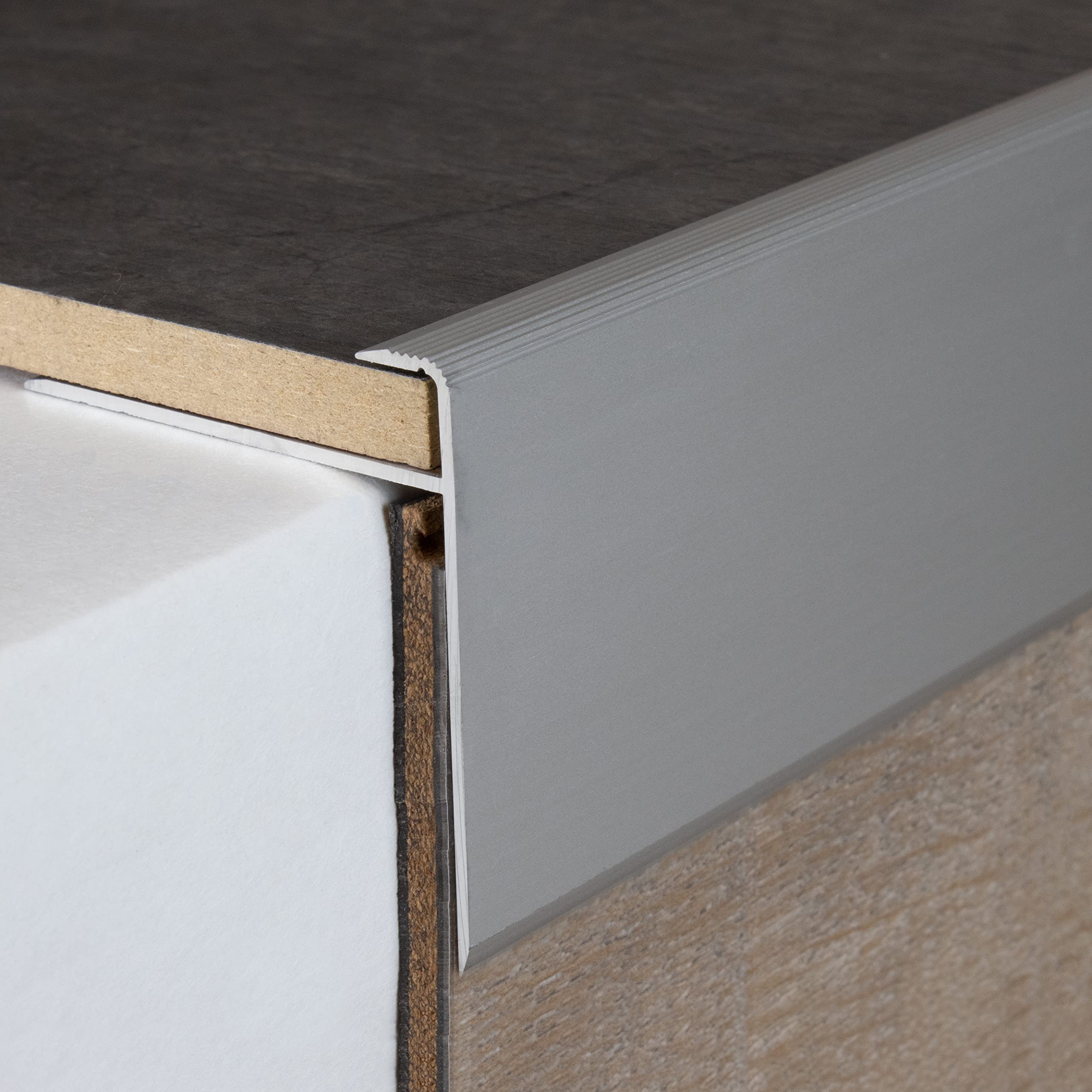 PROVISTON afwerkprofiel | Geanodiseerd aluminium | Zilver