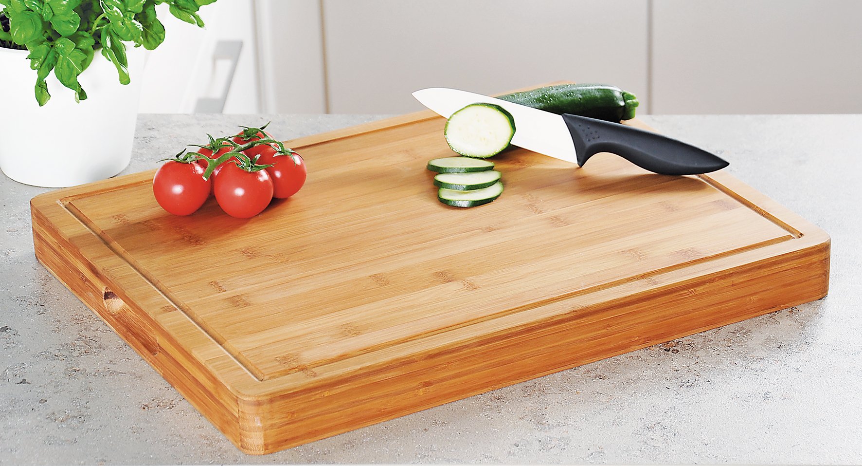 Kesper 58125 – Tabla 50 x 40 x 5 cm de bambú, marrón, 50 x 40 x 5 cm