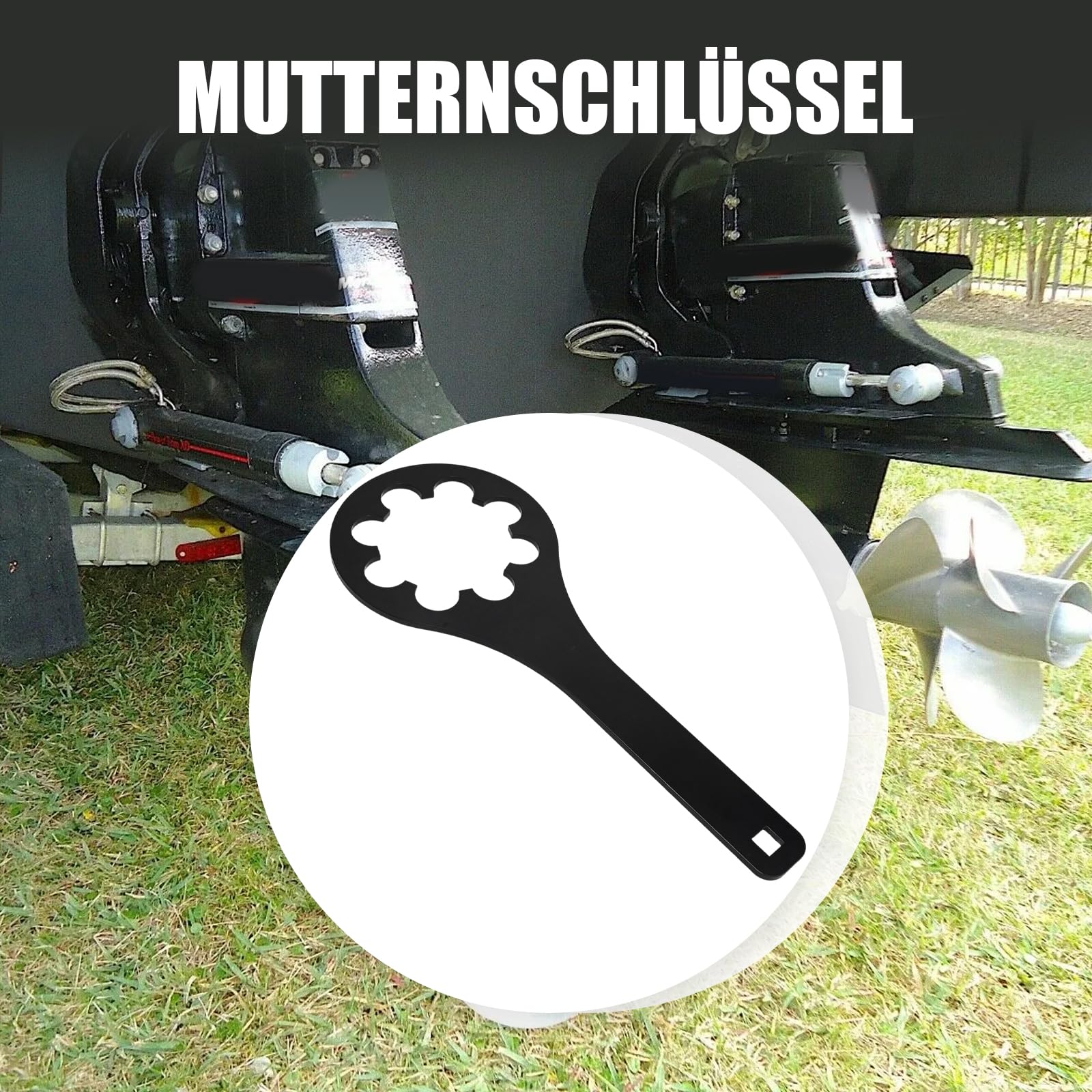 Professioneller Schraubenschlüssel, Robustes Werkzeug aus Legierung, Ersatz für Mercruiser Alpha One, Ersatz für Mercruiser Bravo