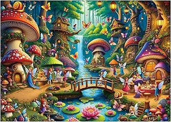 Rocorose Fairyland Mushroom House Jigsaw Puzzle