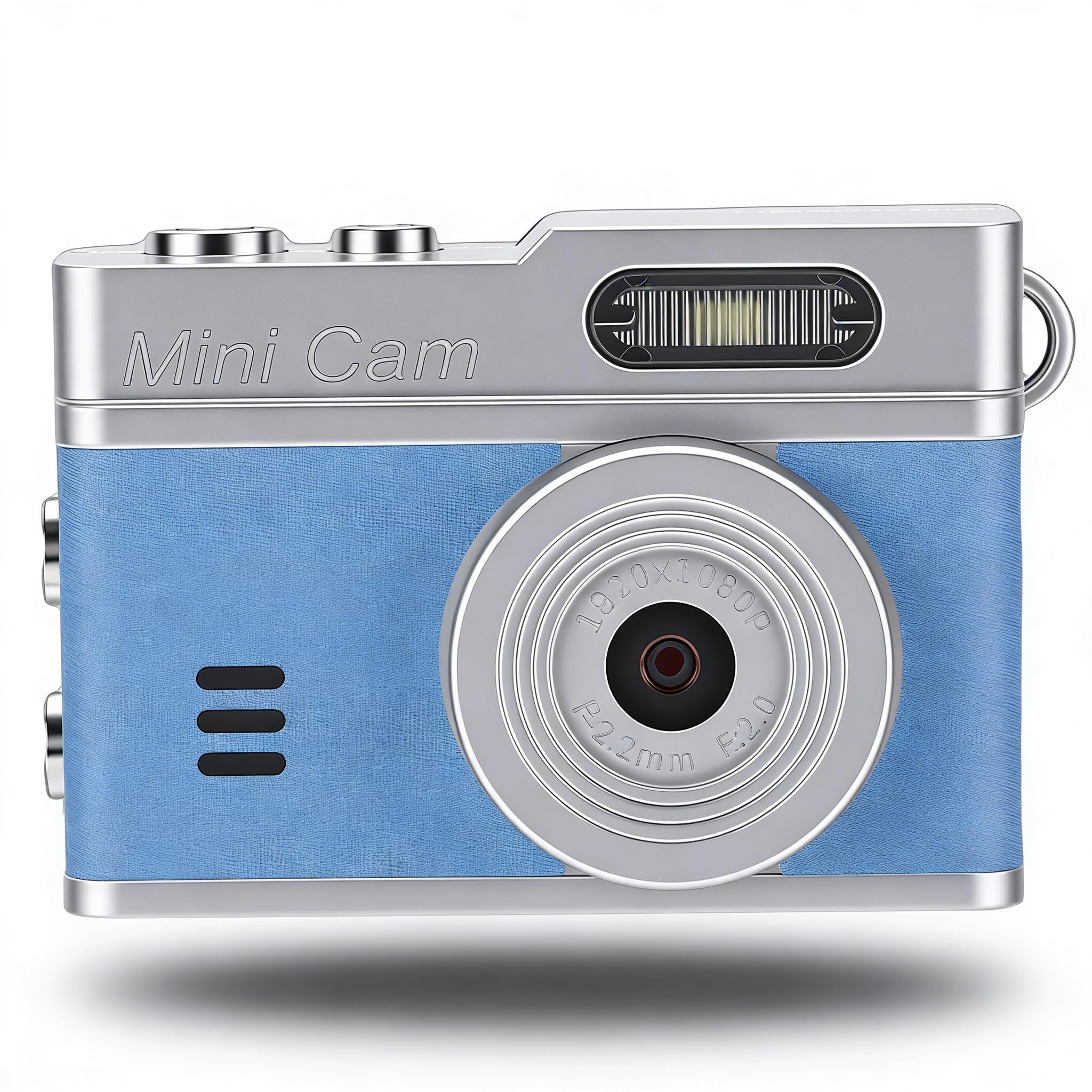 Digital Retro Camera, 1080P Video 12MP Photo Camera with 0.96 in Screen LED Fill Light, Portable Easy to Use for Travel Campus Vlogging (Blue)-image-38