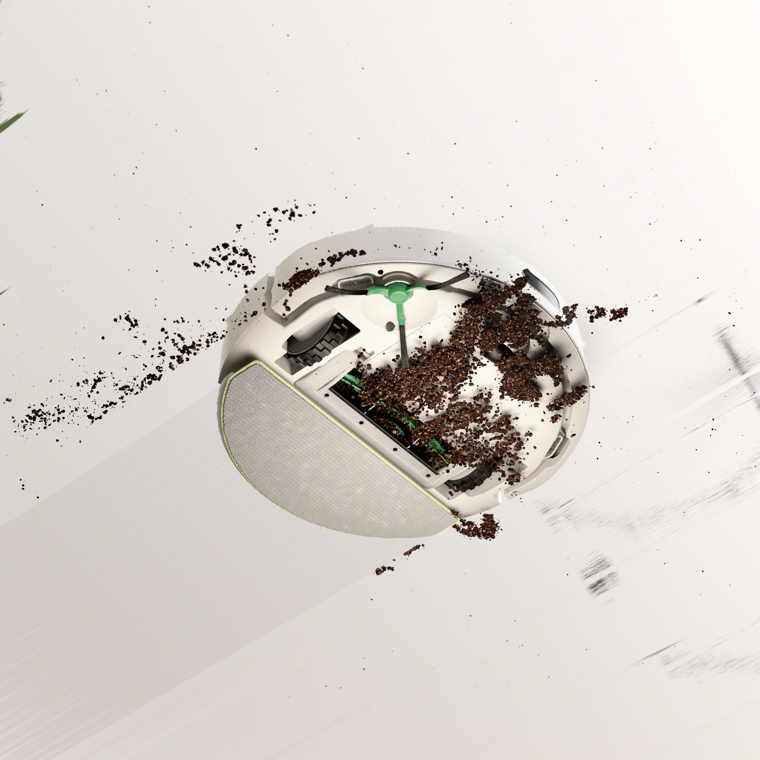 iRobot Roomba 105 Combo, Robot Aspirapolvere Lavapavimenti, Pulizia a 4 Fasi, Navigazione ClearView LiDAR, Rilevamento di Tappeti/Moquette, Pulizia Mirata, Controllo tramite App, Bianco