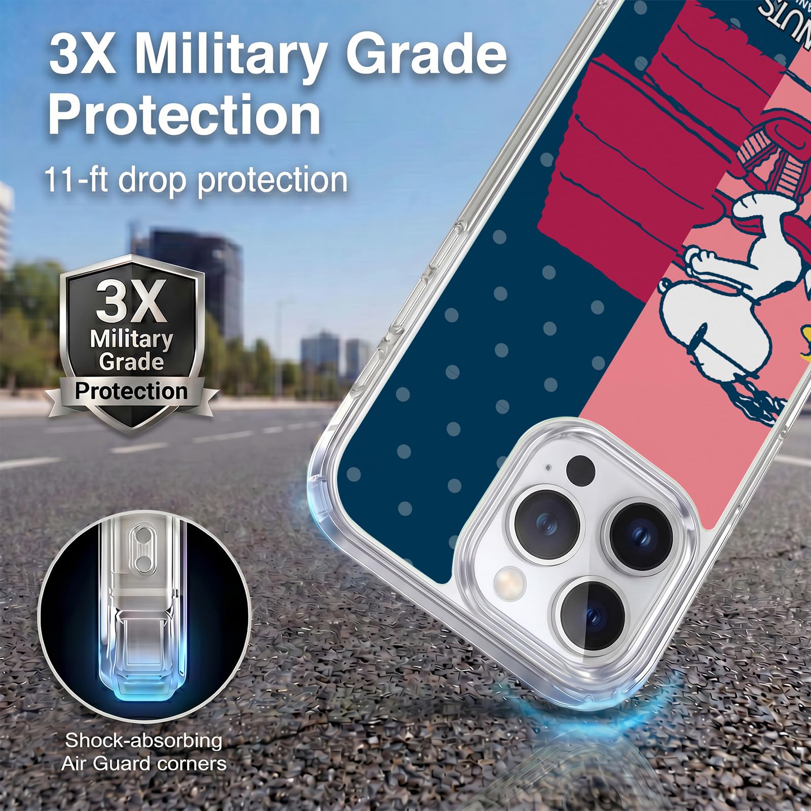Head Case Designs Licenza Ufficiale Peanuts Snoopy & Woodstock metà E Risate Custodia in Gel [Protezione di Grado Militare] Compatibile con Apple iPhone 15 PRO Max E Compatibile con MagSafe