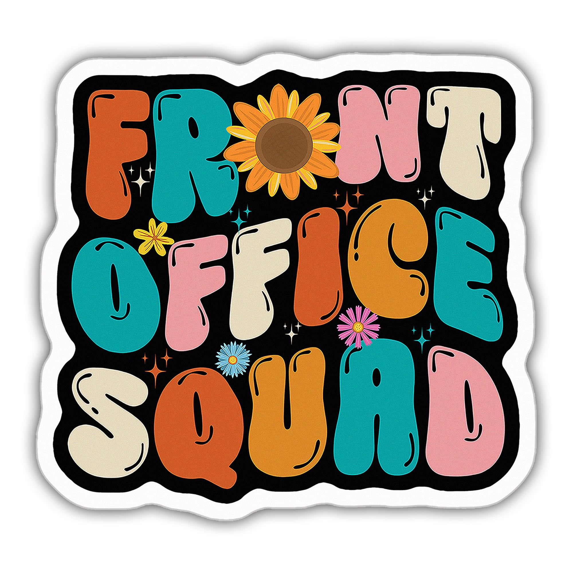 Administrative Assistant Sticker Front Office Squad Vinyl Decal Weather-Resistant for Water Bottles Notebook Laptop Wall Window Car 3"
