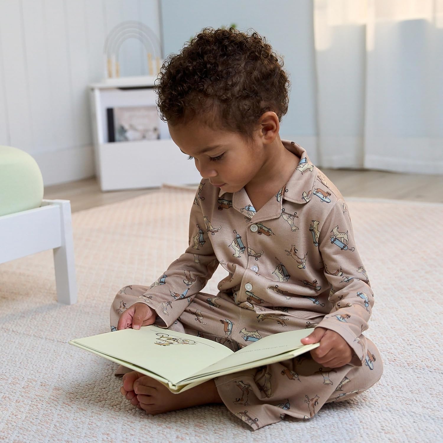 Gerber Unisex Baby Toddler Boy and Girl 2-piece Coat Style Pajama Pant Set - Image 2