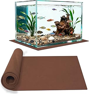 Aquarium Leveling Mat, Aquarium Fish Tank Leveling Mat for Under Tank Shock Anti Slip Fish Tank Pad Rubber Desktop Protector Easy Cut To Fit All Tank Sizes 2PCS