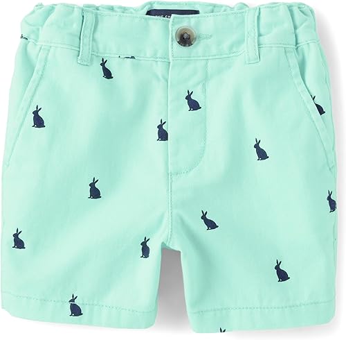 The Children's Place baby-boys The Children's Place - Pantalones cortos chinos estampados para bebés y niños pequeños