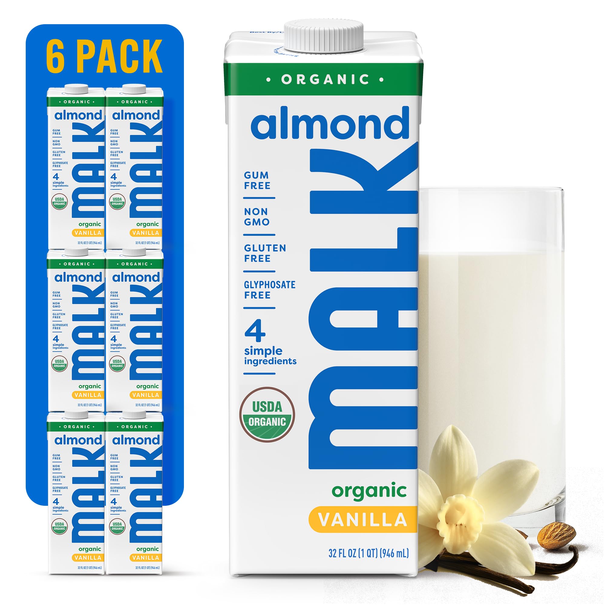 MALK Unsweetened Vanilla Almond Milk