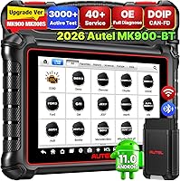 Autel MaxiCOM MK900BT 2026 Bidirectional Scanner: 3000+ Active Tests, 40+ Services, CAN-FD DOIP, All Systems, Upgraded from MK808S MX808