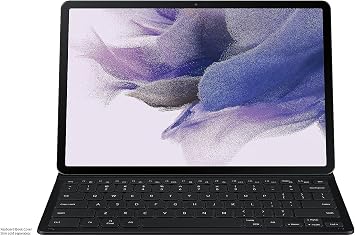 SAMSUNG Tablet Keyboard Cover, Protective Case for Galaxy Tab S8+, S7 FE, S7+ Lite w/ Large Key Sizes, S Pen Holder, Slim, Sturdy, Ultra Lightweight, US Version, Black Balck