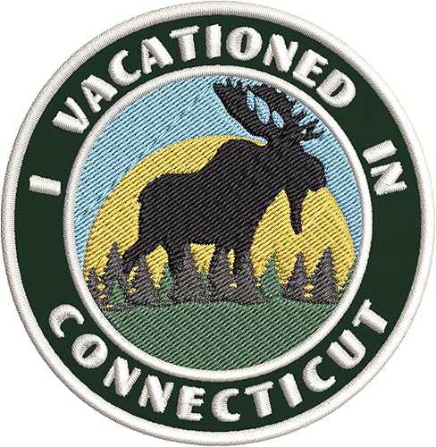 Miniatura 3 de I Vacationed in Connecticut - Parches decorativos bordados de 3.5 pulgadas, para planchar o coser, recuerdos de vacaciones, viajes, aventura, tema
