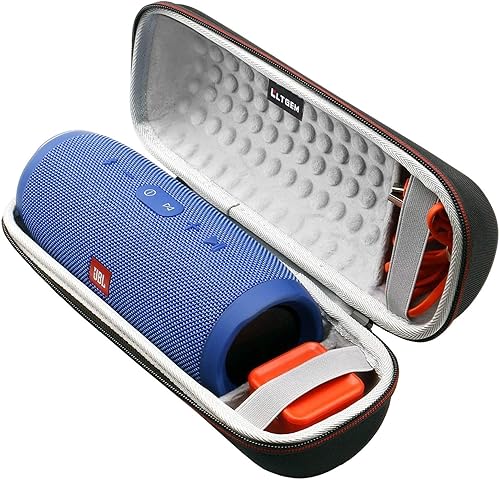 Miniatura 2 de LTGEM Estuche para parlante JBL Charge 3 portátil e impermeable, inalámbrico, con Bluetooth. Compatible con cable USB y cargador.