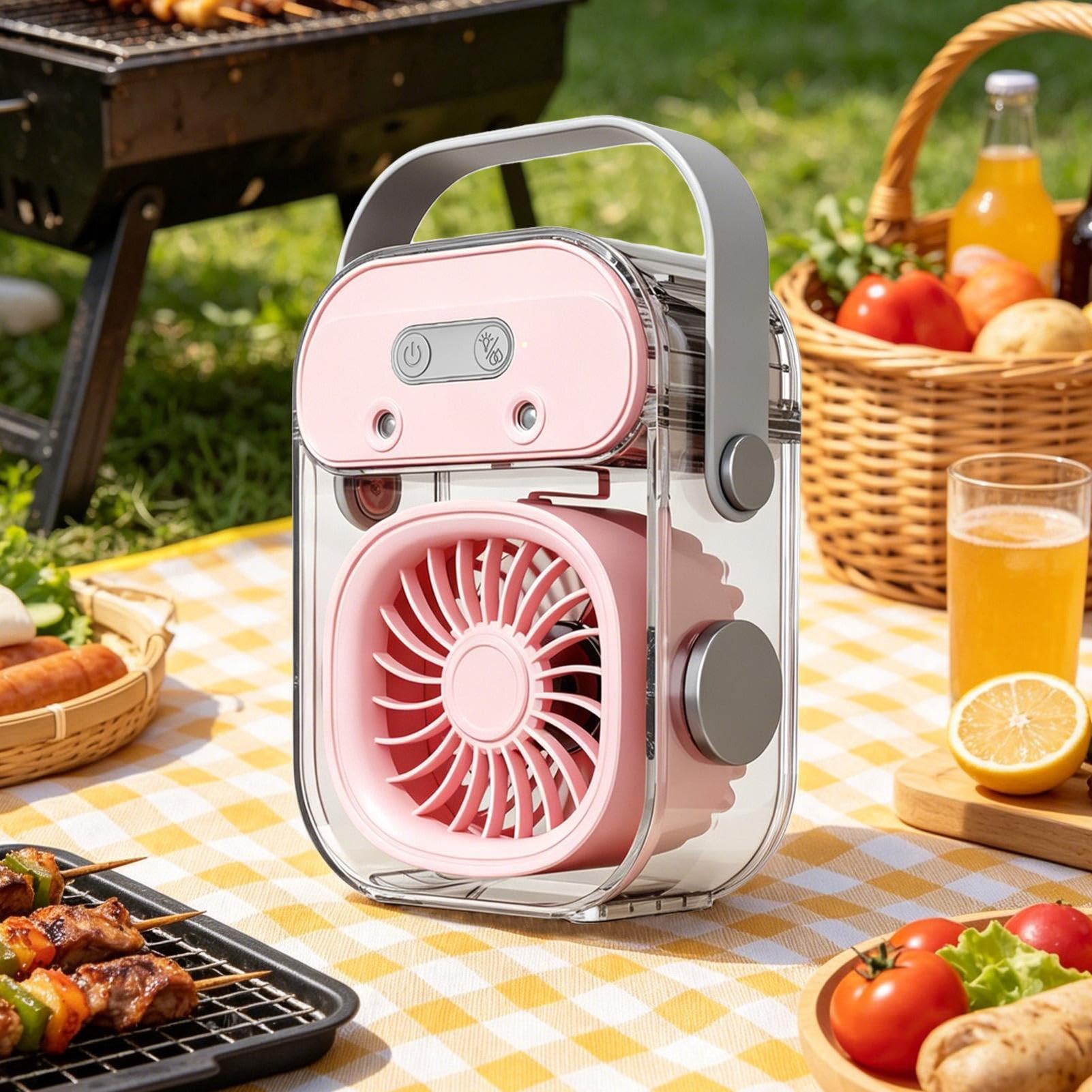 Ventilatore Portatile Con Nebulizzatore Raffrescante Silenzioso con