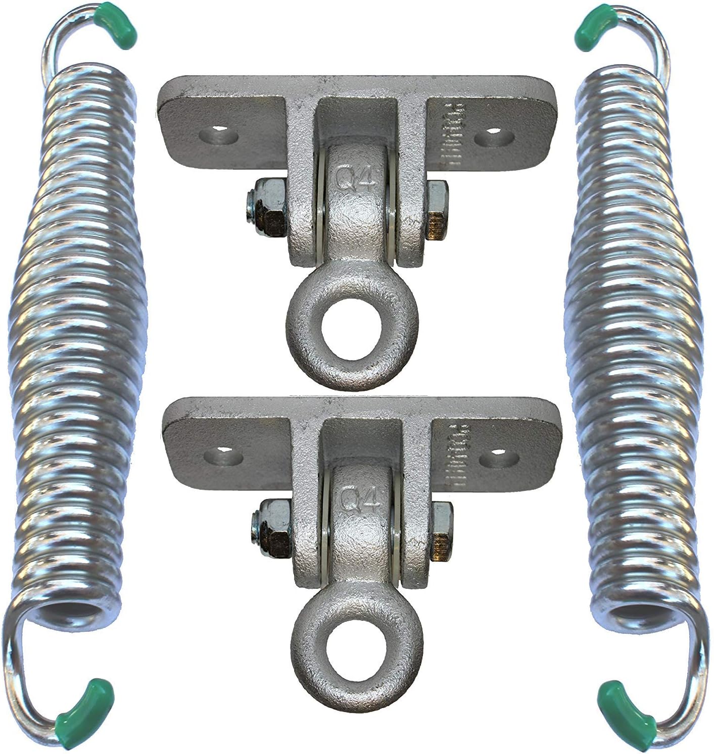 Porch Swing Hanging Kit | Front Cedar Iron Wooden Amish | Hanger Hooks (2) | Steel Springs (2) Heavy Duty 8" Barrel Shaped