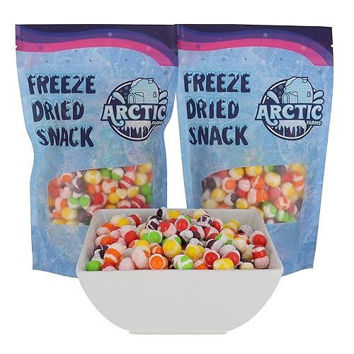 Arctic Farms Caramelos liofilizados con sabor a fruta, 6 onzas, empaquetados y en caja + dulces Sweetarts gratis (fruta mezclada, paquete de 2)