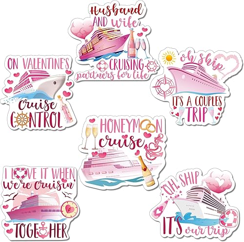 Geiserailie 6 imanes magnéticos para puerta de crucero para el día de San Valentín, divertidos imanes magnéticos para puerta de crucero, decoración