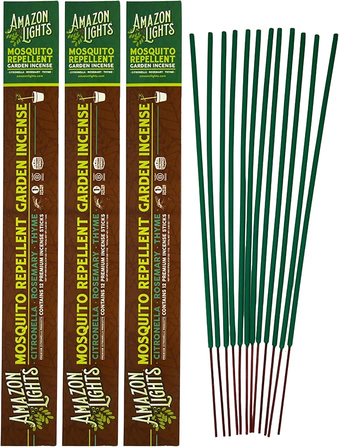 Amazon Lights Mosquito Repellent Garden Incense Sticks (36