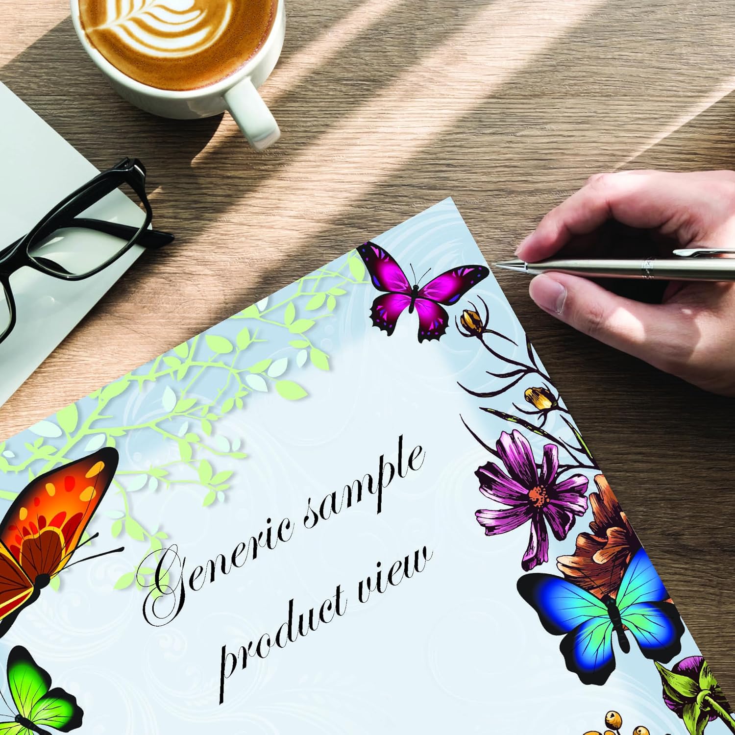 Butterflies Letterhead Laser & Inkjet Printer Paper, 100 pack