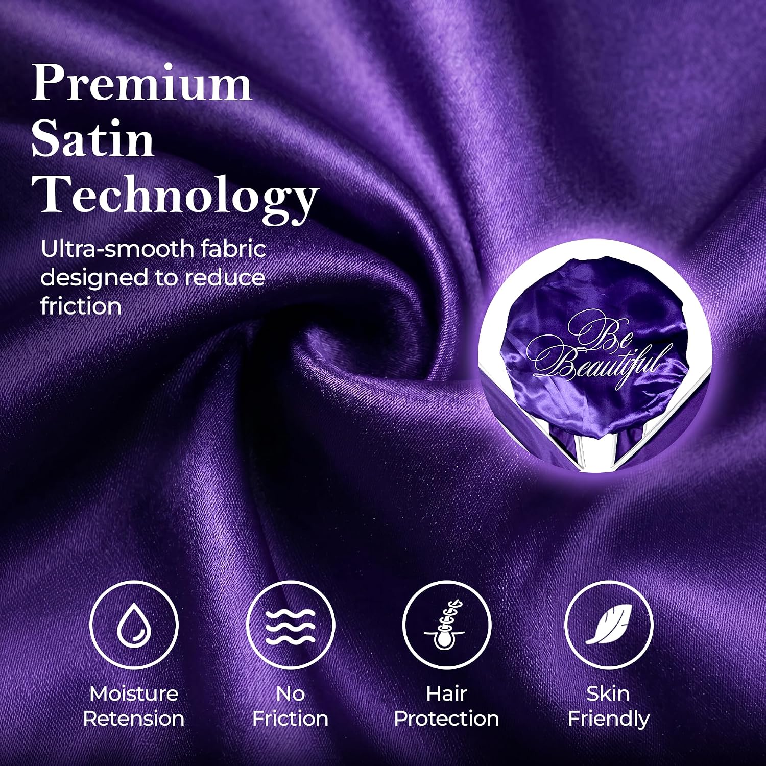 Silk Sleeping Bonnets for Hair Health Protection, Moisture Retention, Frizz-Free