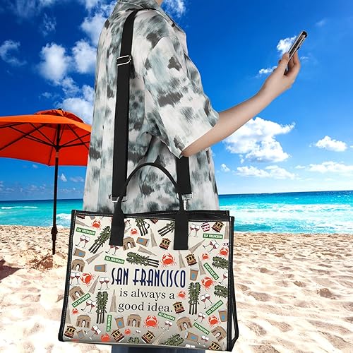 Miniatura 10 de WCGXKO San Francisco regalo San Francisco Skyline regalo San Francisco bolsa con cremallera bolsa de maquillaje, San Francisco, Cremallera