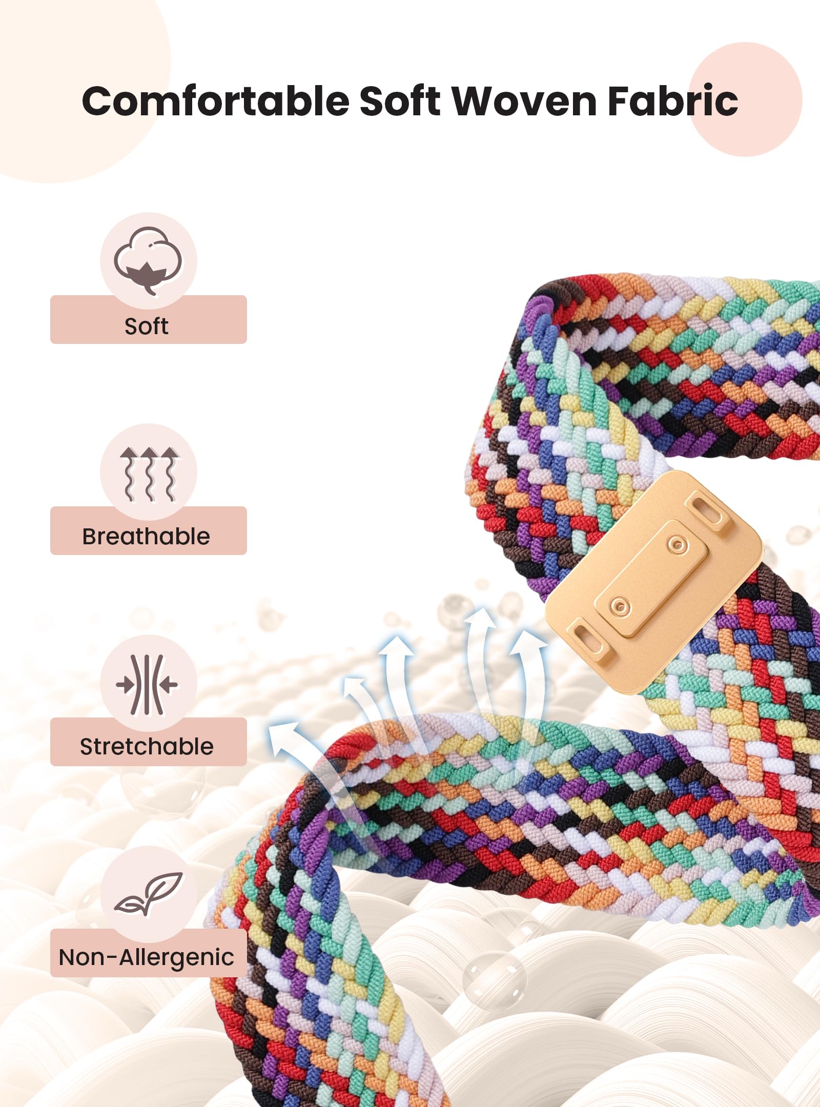 Bracelets en nylon tressé compatibles avec Google Pixel Watch 4/3/2/1 41 mm