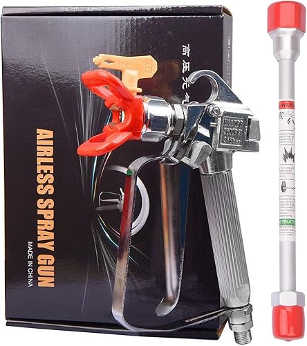 GDHXW W-078 pistola de pintura sin aire de alta presión 3600 PSI 517 TIP con poste de extensión de 10 pulgadas para máquina de pulverización sin aire