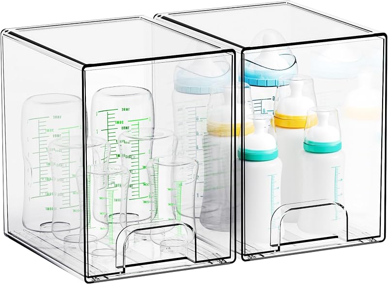 Yieach 2 Gavetas Organizadoras Empilháveis de Acrílico Transparente para Bancada